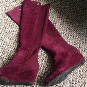 Vince Camuto Alexila Suede Leather Wedge Boots